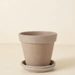 Doniczka Szara z terakoty